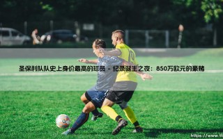 圣保利队史标王：揭秘汉堡港畔最昂贵的足球瑰宝