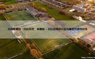 归化潮涌：中超联赛的归化球员全景图鉴与深远影响