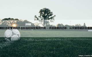 欧洲金童奖的评选标准：早期与现在有何不同？——从「天才新星」到「未来领袖」的演变之路