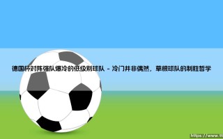 德国杯对阵强队爆冷的低级别球队-足坛风向标