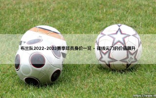 布兰队2022-2023赛季球员身价一览「足球情报站」