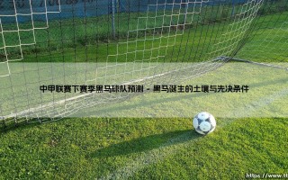中甲联赛下赛季黑马球队预测？「悬念揭晓」：谁将一鸣惊人？