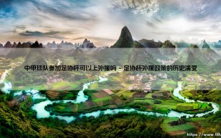 中甲球队参加足协杯可以上外援吗？中甲球队参加足协杯规则详解来了