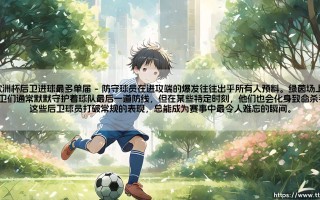 欧洲杯后卫进球最多单届的传奇纪录
