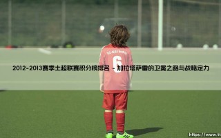2012-2013赛季土超联赛积分榜排名解析：一段豪门争霸与黑马奔腾的史诗