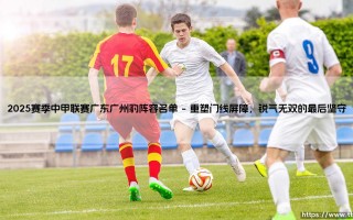 2025赛季中甲联赛广东广州豹阵容名单-射门练习生