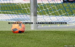 埃尔伯的德甲金靴传奇：一位巴西射手在德国的荣耀征途