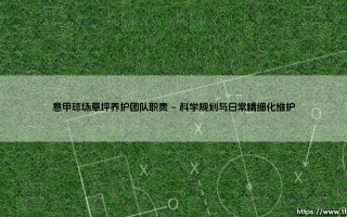 意甲球场草坪养护团队的职责：揭秘顶级赛场绿色艺术的守护者职责