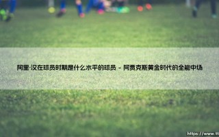阿里·汉在球员时期是什么水平的球员_足球早晚报