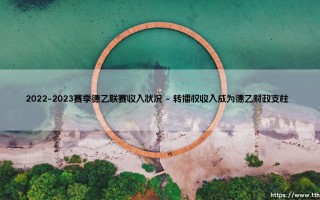 2022-2023赛季德乙联赛收入状况：德国足球次级联赛的商业价值究竟被谁低估了？