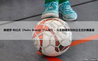 佩德罗·布拉沃（Pedro Bravo）个人简介：一位连接商业与社会的思想者