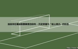维森特在葡超联赛算是劲旅吗？——聊聊这支葡萄牙老牌球队的「江湖地位」
