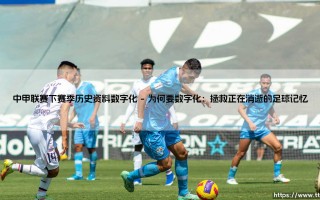 中甲联赛下赛季历史资料数字化：开启绿茵记忆的云端宝库