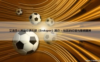 艾洛克士邦足球俱乐部（Erokspor）简介——每日足球