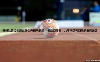 赫根队曾经创造过什么升班马奇迹——地上足球