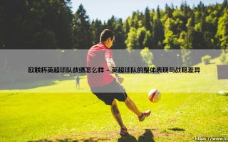 欧联杯英超球队战绩怎么样，看看他们这赛季表现如何