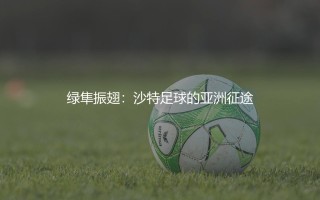 沙特队在亚洲什么水平？绿隼振翅：沙特足球的亚洲征途