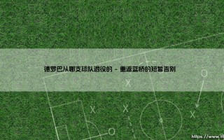 德罗巴从哪支球队退役的：一代传奇的绿茵终章