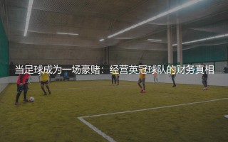 经营一支英冠球队需要多少钱?当足球成为一场豪赌