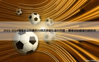 2023-2024赛季苏超联赛积分榜流浪者队追分历程——地上足球