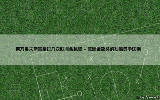 莱万多夫斯基拿过几次欧洲金靴奖？- 解析「世一锋」的荣耀巅峰之路