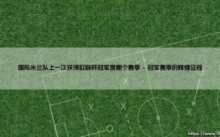 国际米兰队上一次获得欧联杯冠军是哪个赛季【绿茵视界】