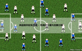 英超裁判收买传闻：绿茵场上的信任危机