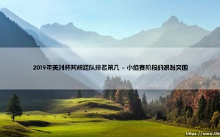 2019年美洲杯阿根廷队排名第几？探秘梅西与蓝白军团在2019年美洲杯的挣扎之路