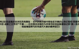获得过欧冠金靴的非洲球员有哪些(足球全知道)