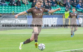 在亚琛效力过的知名波兰球星都有哪些？揭秘那些从亚琛走出的波兰足球明星