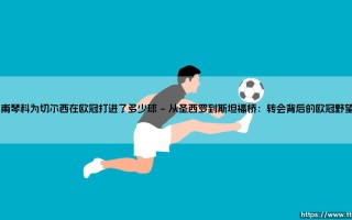 舍甫琴科为切尔西在欧冠打进了多少球？揭秘乌克兰核弹头的蓝军欧冠征程