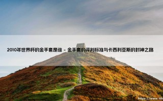 2010年世界杯的金手套得主：荣耀背后的人性光辉与职业抉择