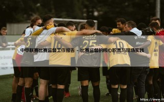 中甲联赛比赛监督工作报告：剖析与优化中甲联赛监督机制的关键路径