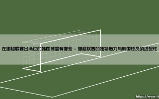 在挪超联赛出场过的韩国球星有哪些？——探索韩国足球留洋的北欧足迹