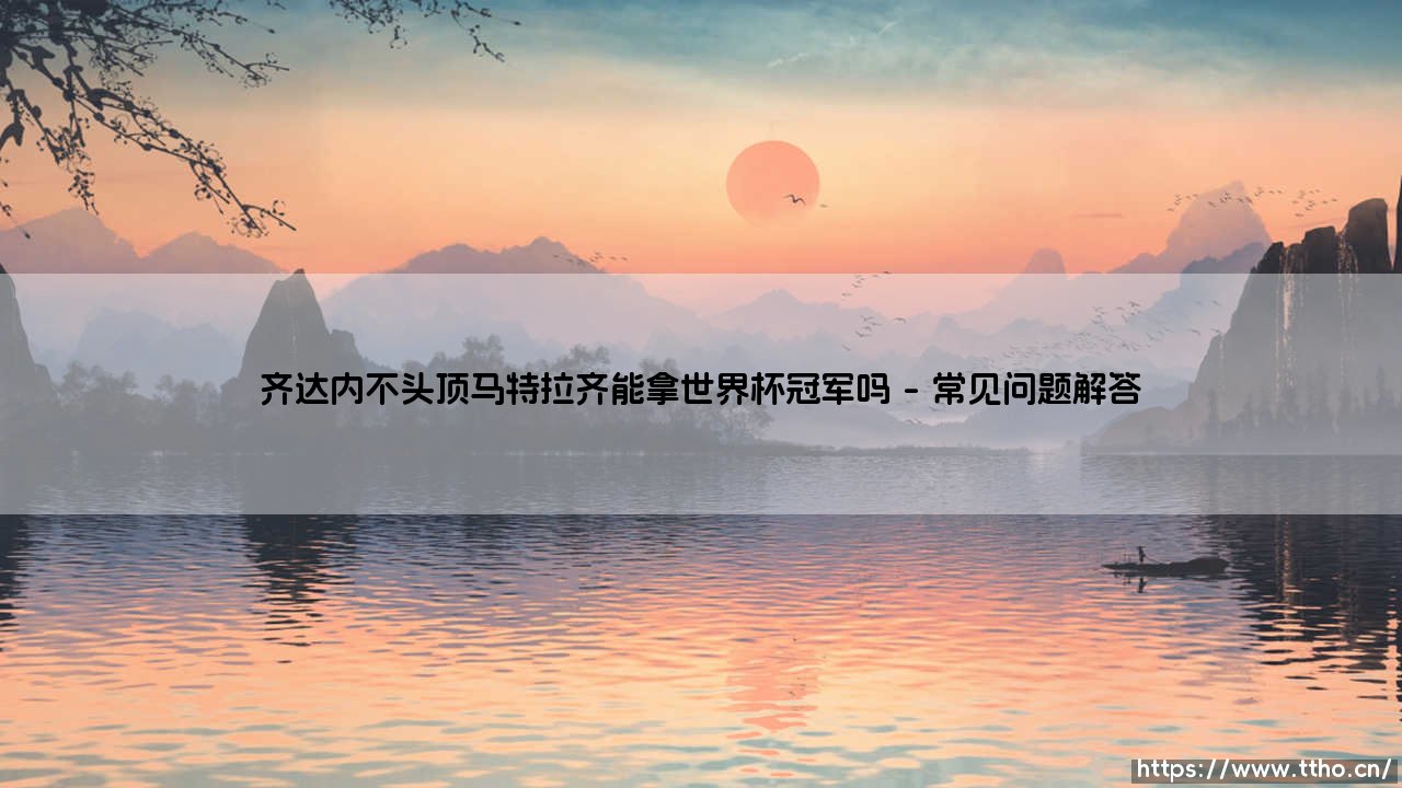 齐达内不头顶马特拉齐能拿世界杯冠军吗？- 如果齐祖保持冷静，「法国队」的命运会改写吗？-第5张图片-天体号