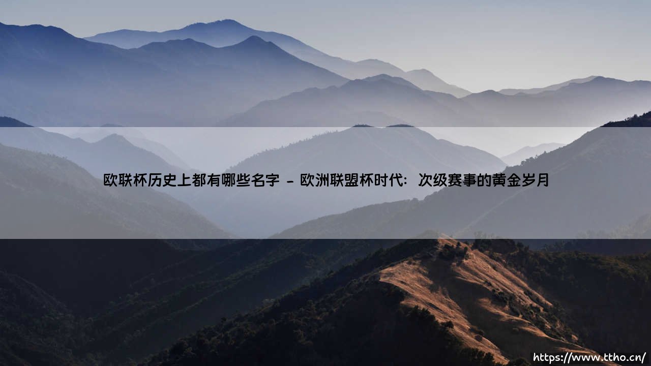 欧联杯历史上都有哪些名字?一项赛事如何通过更名折射欧洲足球变迁-第2张图片-天体号 欧联杯历史上都有哪些名字?一项赛事如何通过更名折射欧洲足球变迁-第2张图片-天体号