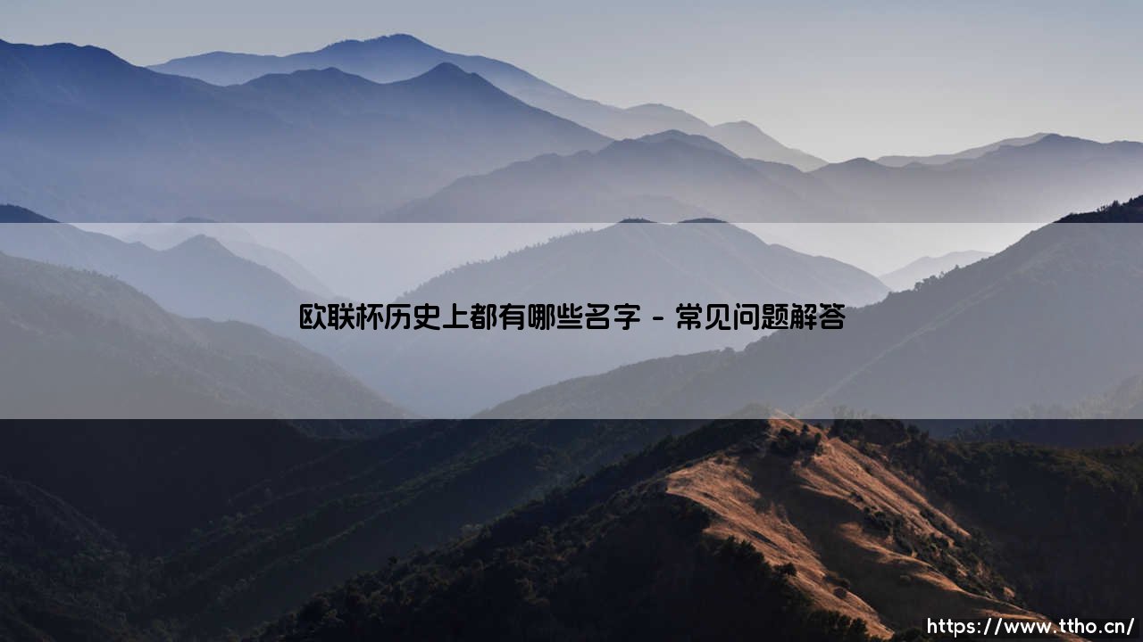 欧联杯历史上都有哪些名字？一项赛事如何通过更名折射欧洲足球变迁-第4张图片-天体号