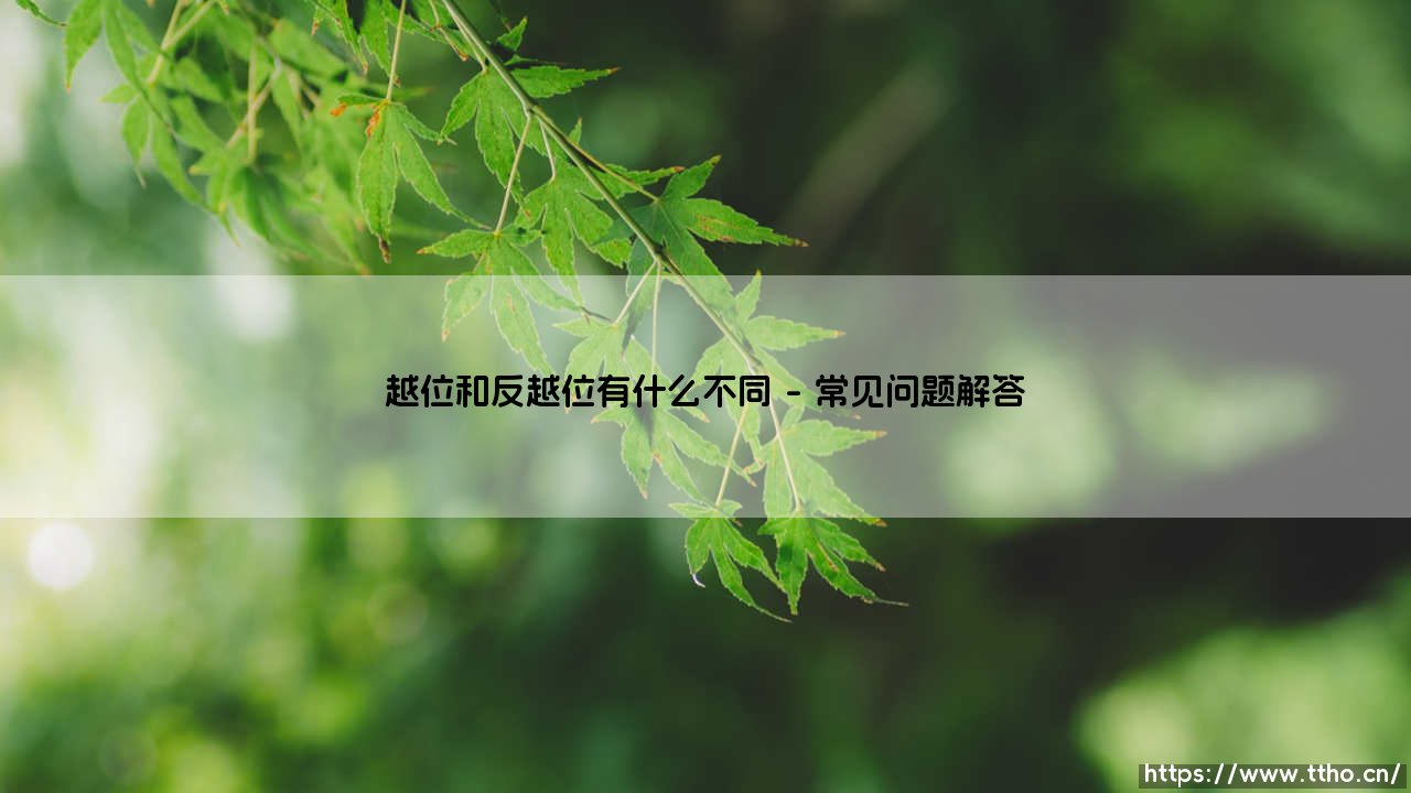 越位和反越位：足球战术中的攻防博弈艺术-第4张图片-天体号