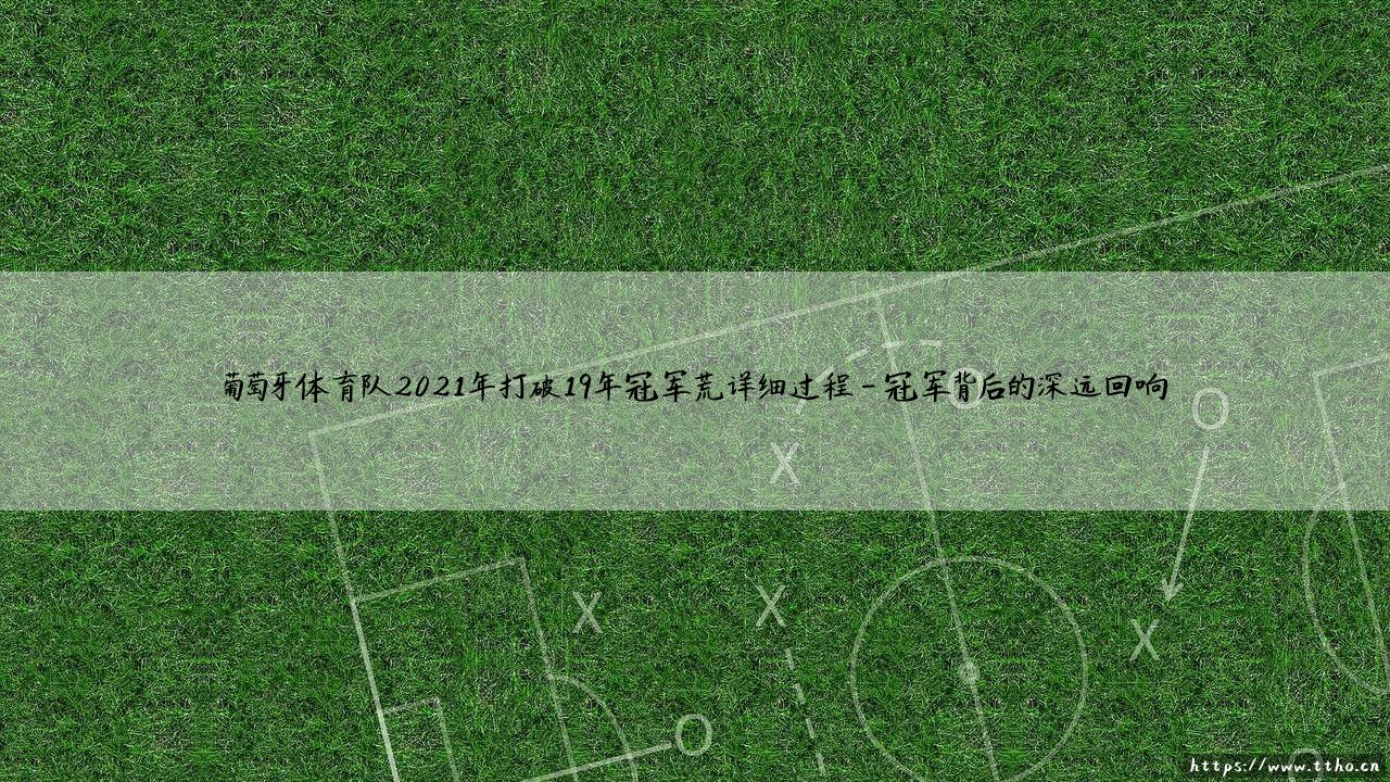 葡萄牙体育队：如何打破19年冠军荒？一段等待与荣耀的传奇故事-第4张图片-天体号